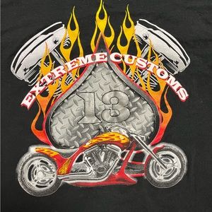 Extreme Customs biker logo Delta Pro Weight t-shirt